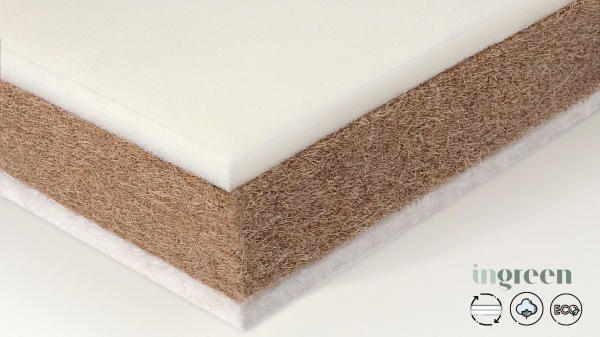 Матрас Кокос-латекс-конопля InGreen 60х120х10 см белый 202008 