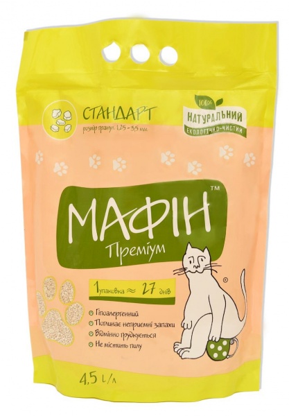 Наполнитель бентонитовый Мафін Стандарт 3,8 кг 