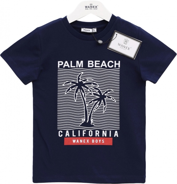 Футболка для мальчиков Wanex 15369 р.110 синий 
