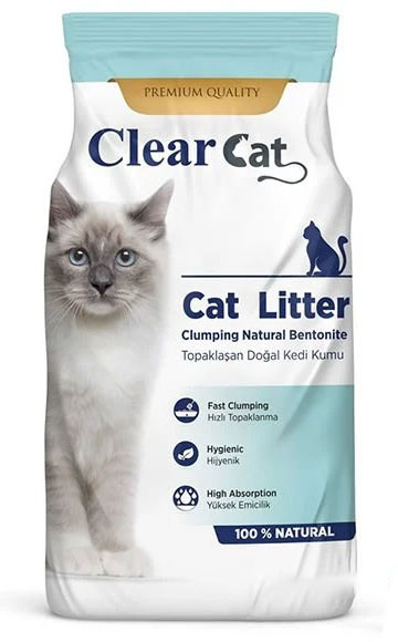 Наповнювач бентонітовий CLEAR CAT натуральний 5 кг