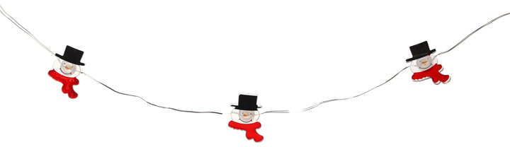 Гирлянда Снеговик светодиодная (LED) 20 ламп 2,2 м (LED0207)