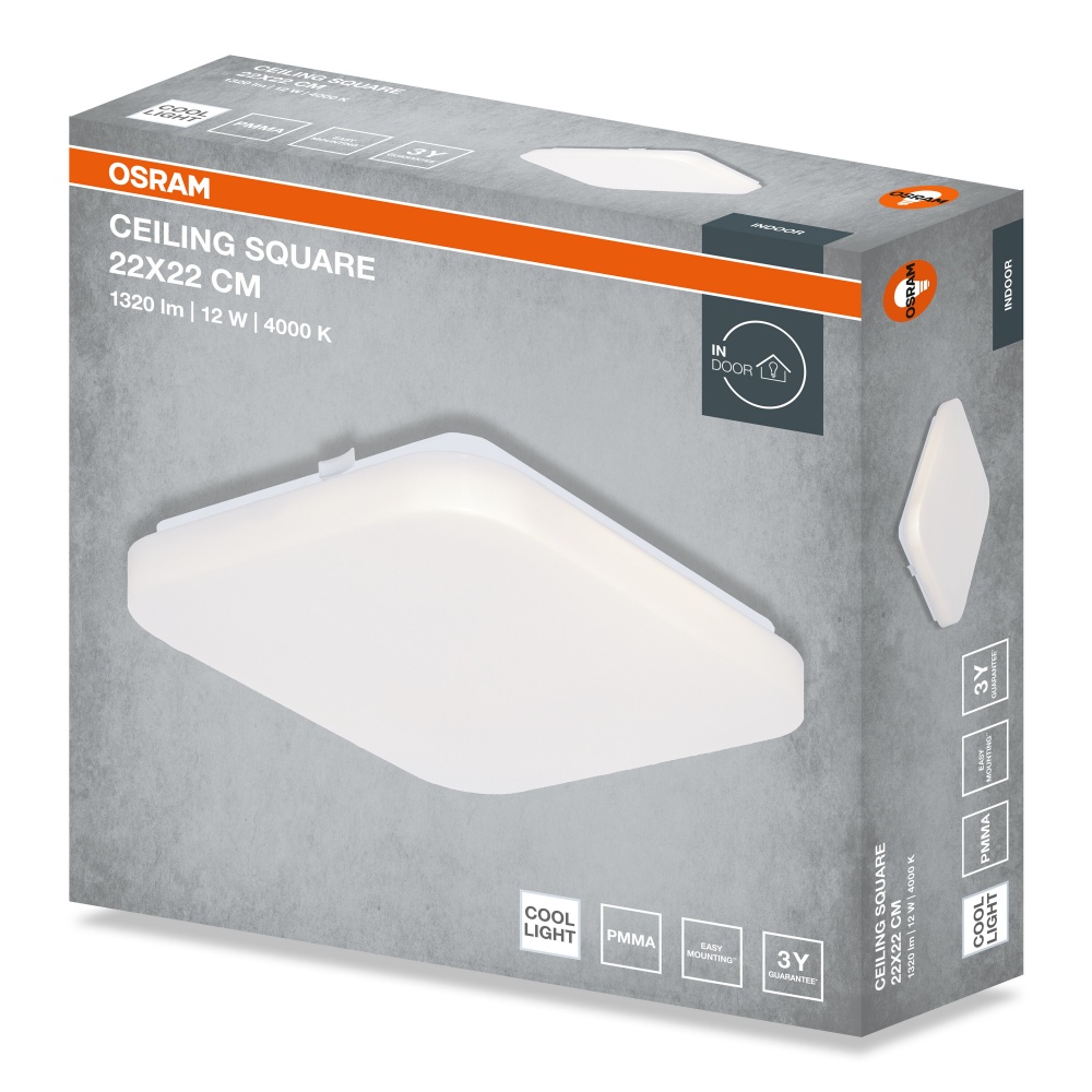Світильник світлодіодний Osram 12 Вт 4000 K CEILING SQUARE IP20