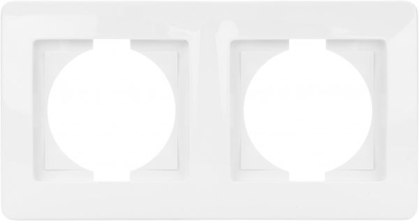 Рамка двухместная TEM Ekonomik вертикальная белый 4324155
