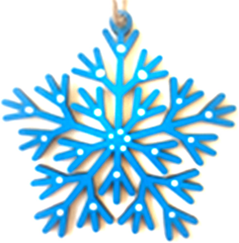 Подвеска Снежинка 9 см синий 1220237