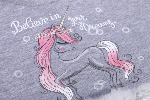 Плаття Luna Kids для девочки серый меланж 