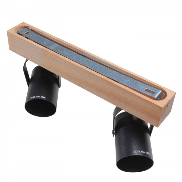 Спот Светкомплект WD 1002 2x50 Вт GU10 черный/дерево 