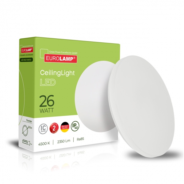 Светильник светодиодный Eurolamp New 26 Вт белый LED-NLR-26W/45 