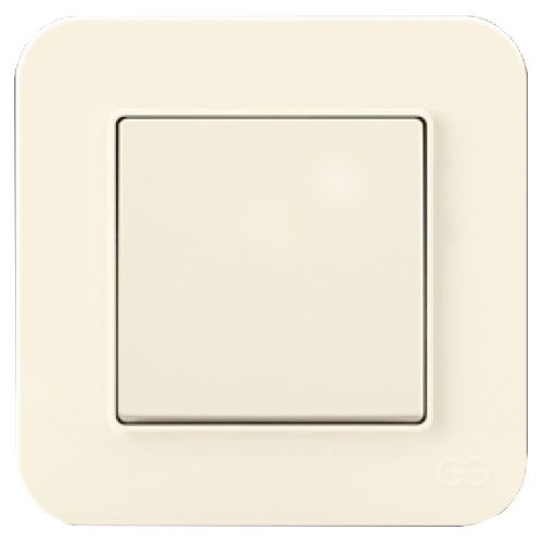 Вимикач одноклавішний Gunsan RADIUS без підсвітки 10 А 250В кремовий 01 37 12 00 100 101