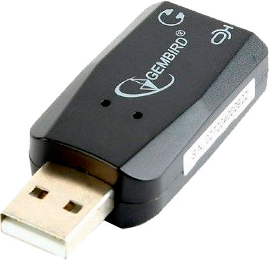 Адаптер Gembird USB 2.0 - mini-jack 3.5 мм чорний (SC-USB2.0-01) 