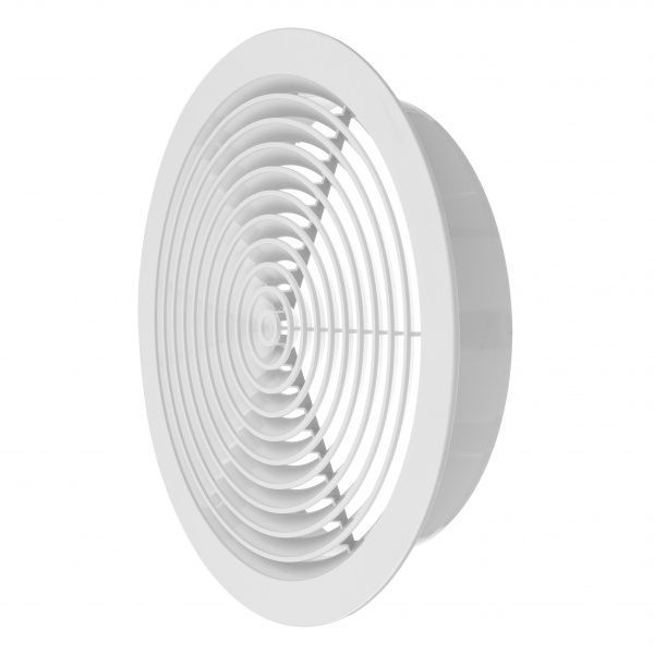 Диффузор MiniMax вентиляционный c фланцем и пружинным креплением d310 х d250 мм (2408) пластик белый 
