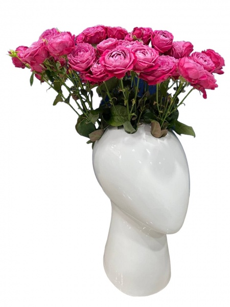 Ваза керамическая Nana ceramics Безлика 43 см белый глянец