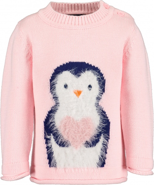 Пуловер для дівчинки Blue Seven пінгвін р.80 рожевий 960027 X * 98 