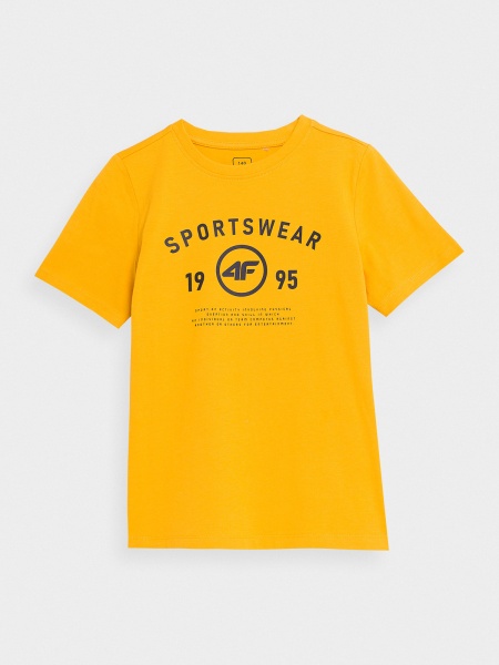 Футболка 4F TSHIRT M1012 4FJSS23TTSHM1012-71S р.128 желтый