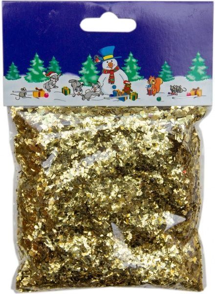 Декорация новогодняя Искусственный снег, золотистый 30 г 201012