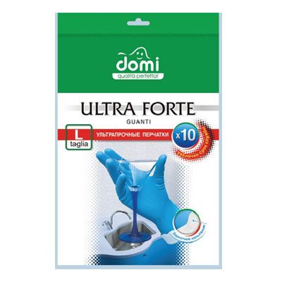 Перчатки резиновые с бархатным напылением Domi L