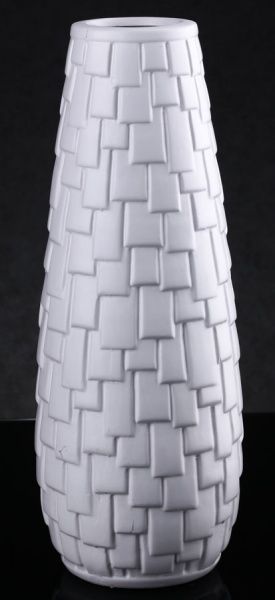 Ваза керамічна Roof 13х36 см, біла