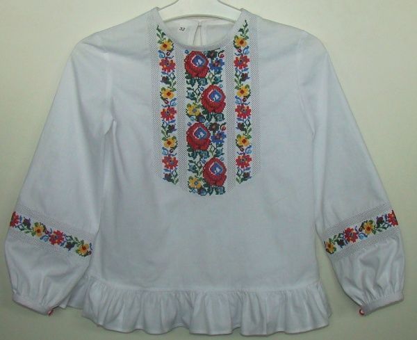 Блуза для девочки 157-17/00 р.128-134 белый 