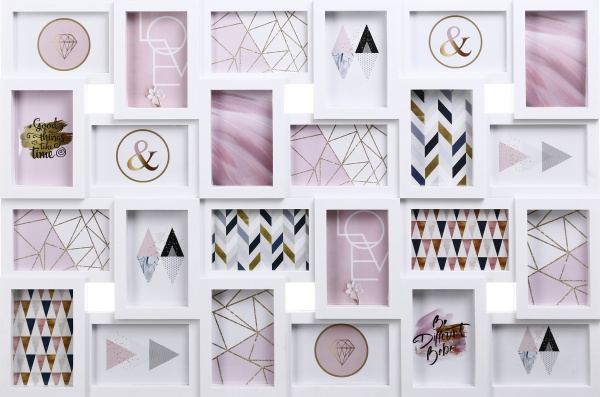 Фотоколлаж Grand 85,7х57х2,7 см 24 фото 10x15 см белый 