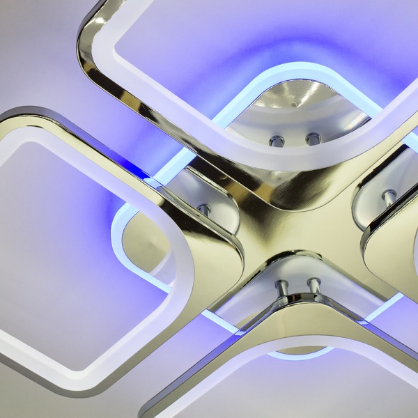 Люстра світлодіодна Luminaria 4Q550/90 100 Вт хром/білий LOOK RGB 100W CHROME 