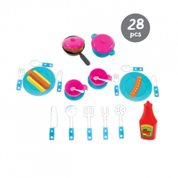 Игровой набор Mochtoys Кухня 28 предметов 107x48x101 см 12102