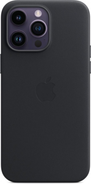 Чохол Apple Leather Case with MagSafe для iPhone 14 Pro Max midnight (MPPM3ZM/A) — фото 1