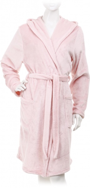 Халат з мікрофібри La Nuit капюшон з вушками р. XL рожевий