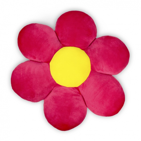 Подушка декоративна WP Merchandise Ромашка 55 см рожевий із жовтим FWPPILLOWCH22PKY0