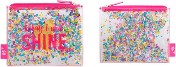 Пенал косметичка с блестками Shine YES разноцветный