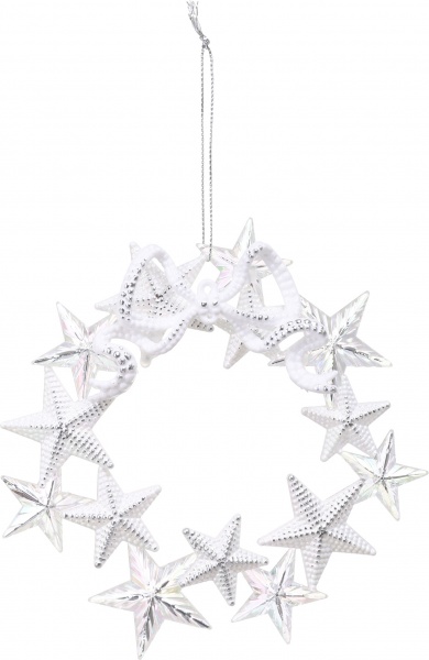 Подвеска пластиковая Global Treasure Веночек из звезд 14 см в ассортименте P2117014-B1/4
