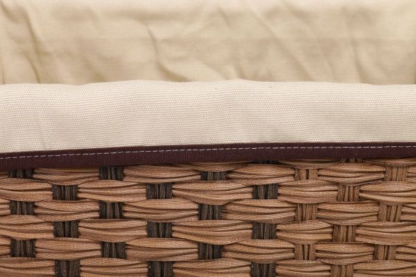 Корзинка плетеная с текстилем 40x27x19 см JC16-1AB-3 