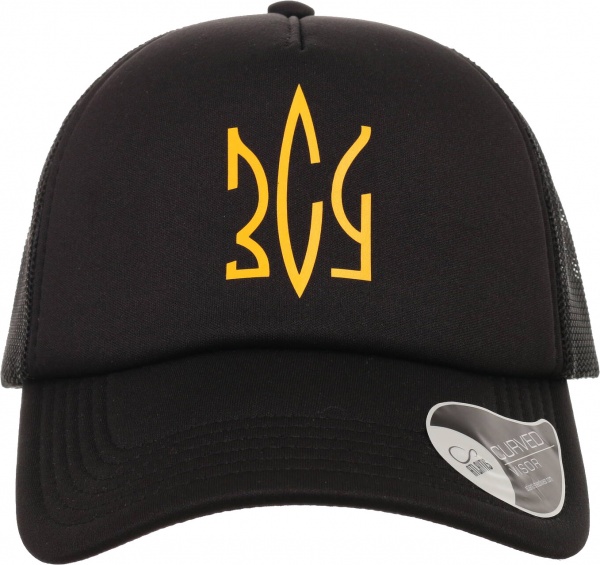 Кепка Корпорація 12 Тризуб сетка RAPPNRNR 58 черный с желтым