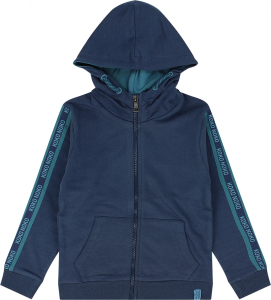Кардиган для мальчика Koko Noko с капюшоном р.128 синий X22803-37 
