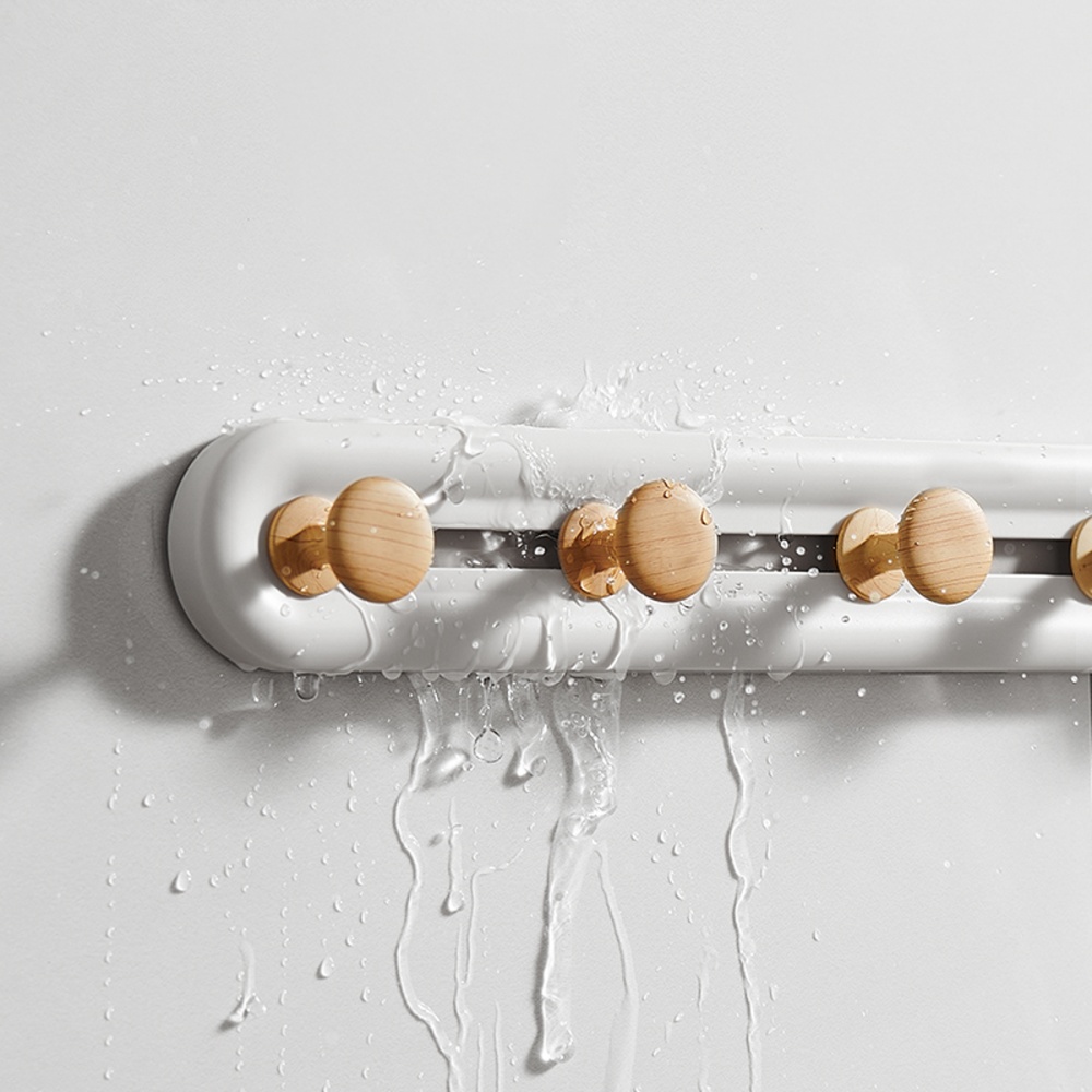 Вешалка с крючками MVM HP-01/6 White/Wood