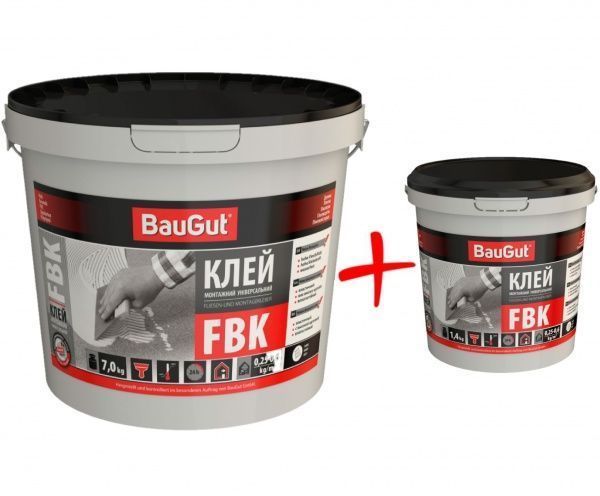 Клей універсальний монтажний BauGut FBK 7кг + FBK 1,4кг 