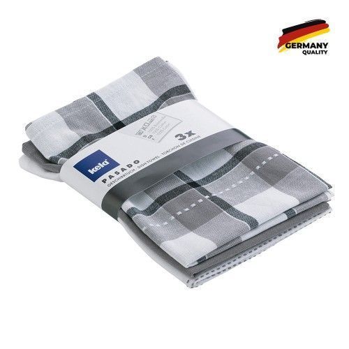 Набір рушників кухонних Pasado 65х45 сірий 3 шт. 45x65 см Kela сірий 