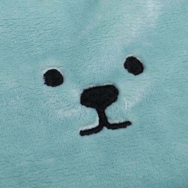 Одеяло детское с ушками 80х80 мятный 