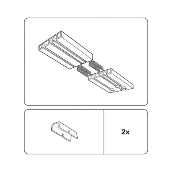 З'єднувач для стельового карнизу Gardinia набірний білий 