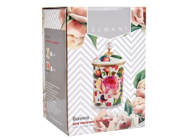 Банка для сипучих Пташка 1,5 л емаль 763-009 Elmani