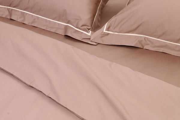 Комплект постільної білизни Solid 2 темно-бежевий La Nuit 