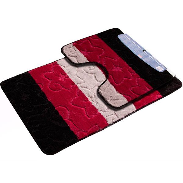 Набор ковриков Vonaldi Avangard 7500 черно-бордовый