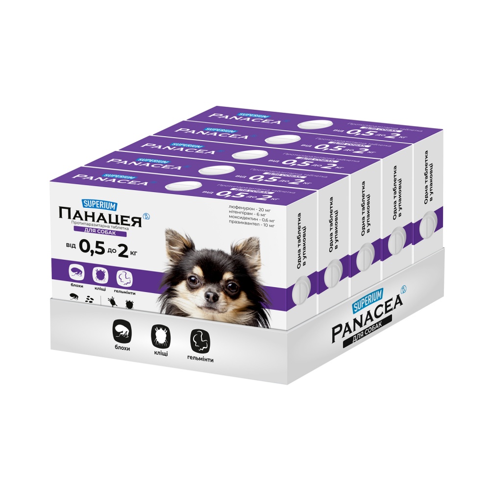Таблетки противопаразитарные SUPERIUM Панацея для щенков 0,5-2 кг