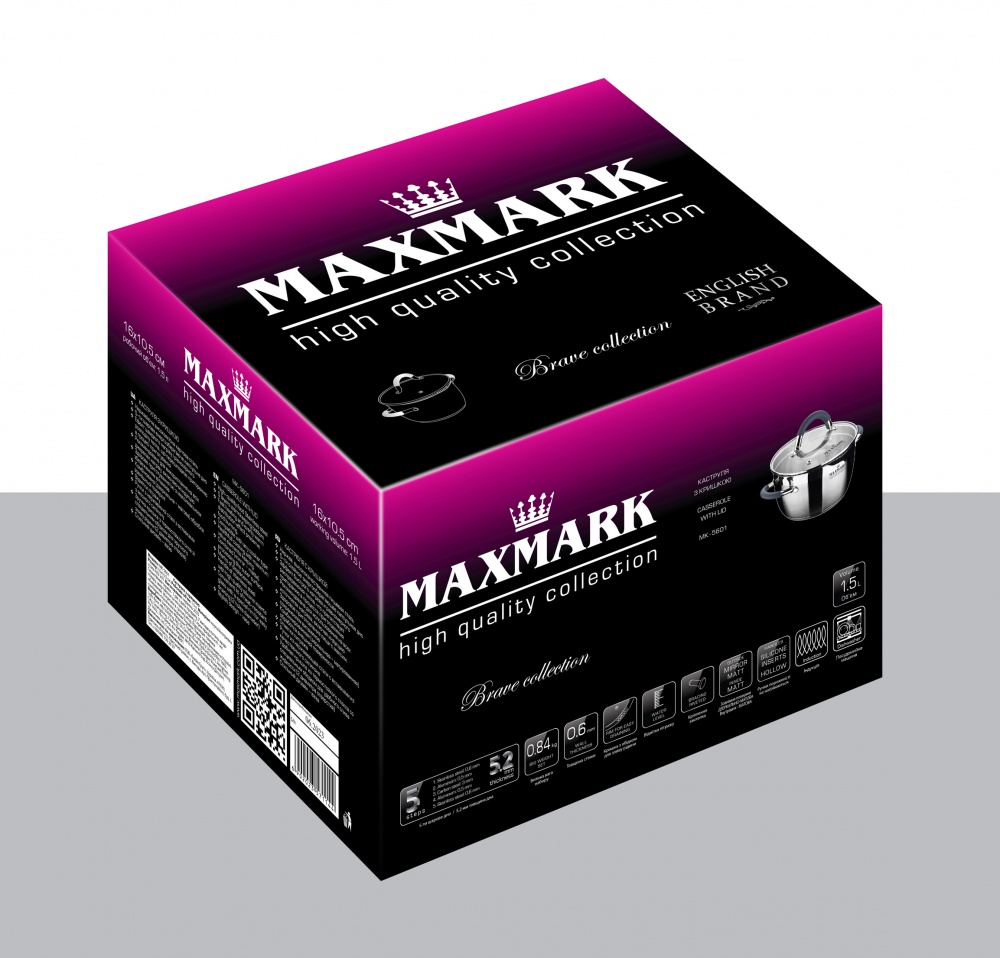 Каструля з кришкою Maxmark 1,5 л MK-5601