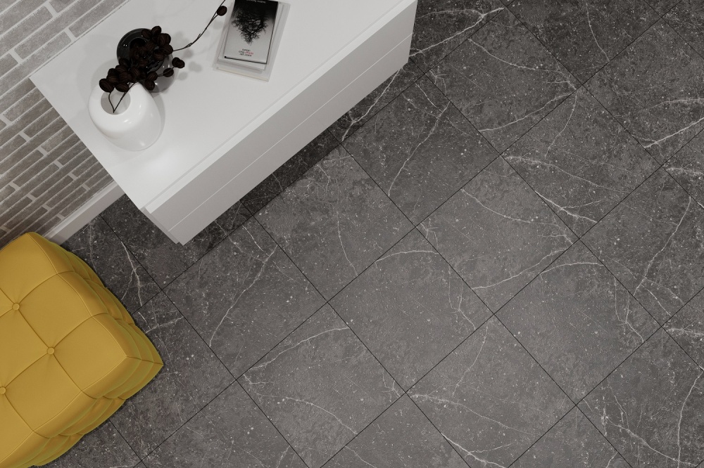 Плитка Golden Tile Rockstone dark grey matte RSП800 40x40 см