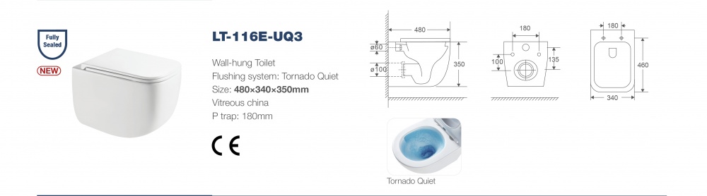 Унитаз подвесной Water House Urban Flow Art tornado с сиденьем Duroplast soft-close