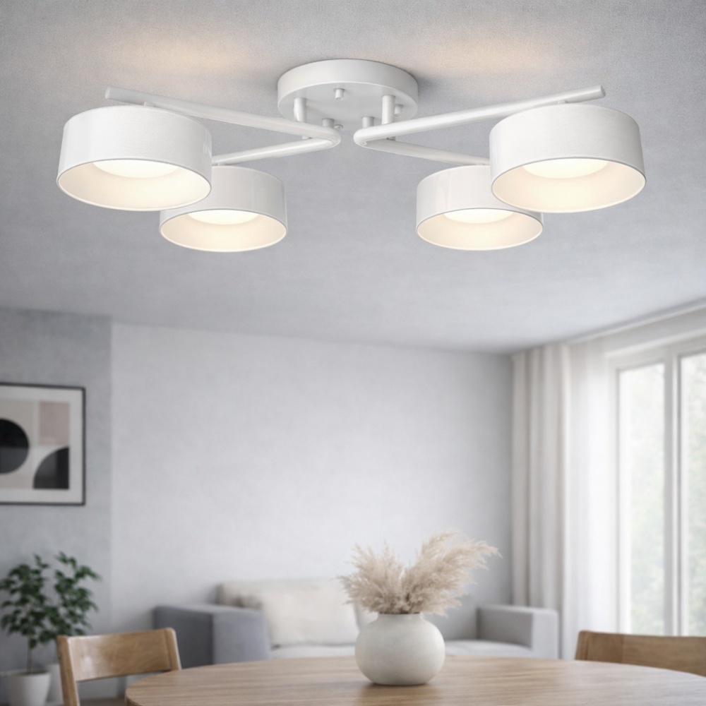 Люстра потолочная LIGHT SET DUSHA MS228 4x12 Вт GX53 белый молочный