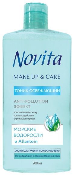 Тонік для обличчя Novita Make Up & Care освіжаючий 200 мл