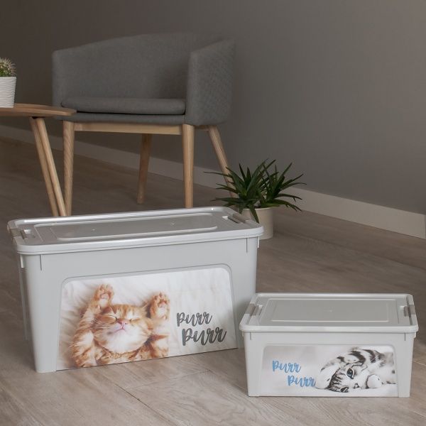 Ящик для зберігання універсальний Vivendi CAT 27 л сірий 265x495x320 мм