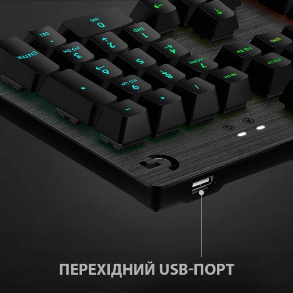 Клавиатура Logitech G512 Carbon Lightsync RGB Mechanical with GX Brown switch (L920-009352) black 