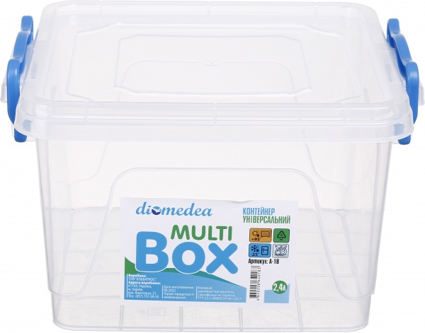 Контейнер для харчових продуктів з кришкою №18 2,4 л DIOMEDEA
