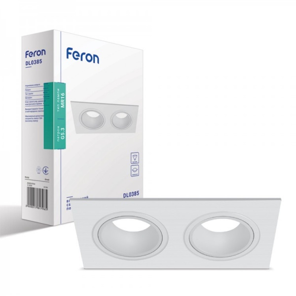 Светильник встраиваемый (Downlight) Feron DL0385 двойной MR16 белый 